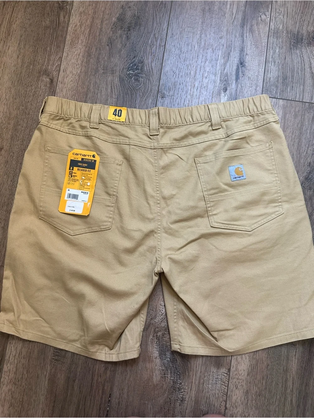 NWT! Carhartt Men’s Shorts, Force Short, Relaxed Fit, Rugged Flex, Plus Size 40